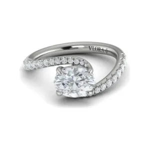 Vlora 14K White Gold Diamond Bypass Style Engagement Ring