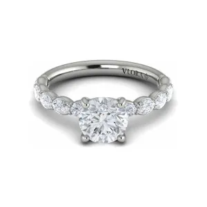Vlora 14K White Gold Oval Shared Prong Diamond Engagement Ring