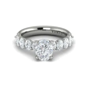 Vlora 14K White Gold Oval Shared Prong Diamond Engagement Ring