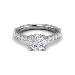 Vlora 14K White Gold Shared Prong Diamond Engagement Ring