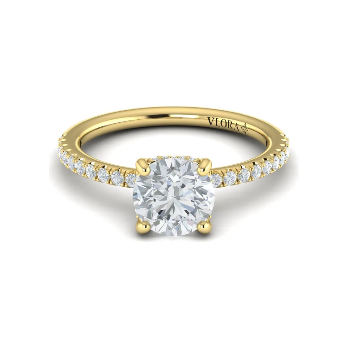 Vlora 14K Yellow Gold Classic Diamond Engagement Ring