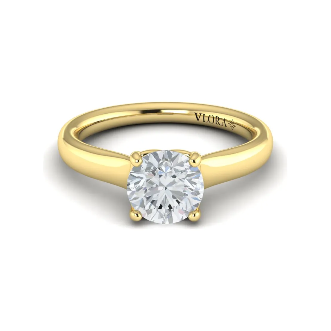 Vlora 14K Yellow Gold Classic Solitaire Engagement Ring