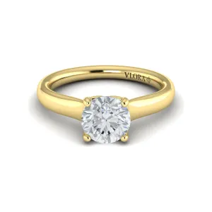 Vlora 14K Yellow Gold Classic Solitaire Engagement Ring