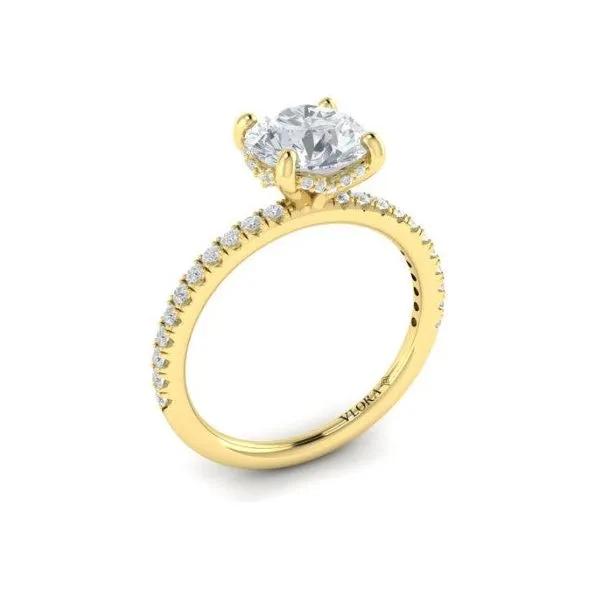 Vlora 14K Yellow Gold Diamond Hidden Halo Engagement Ring