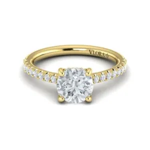 Vlora 14K Yellow Gold Diamond Hidden Halo Engagement Ring
