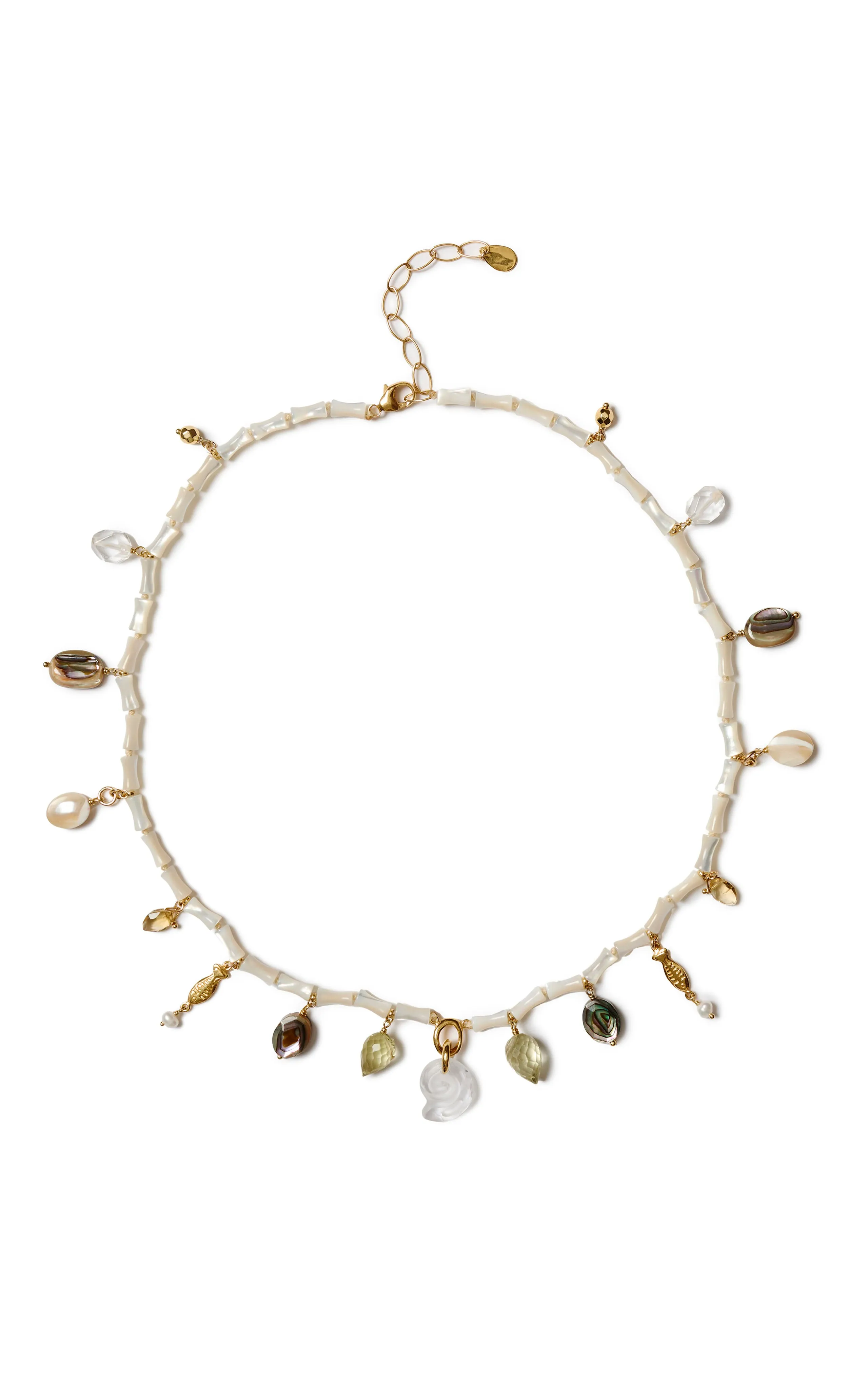 White Mix Charm Necklace