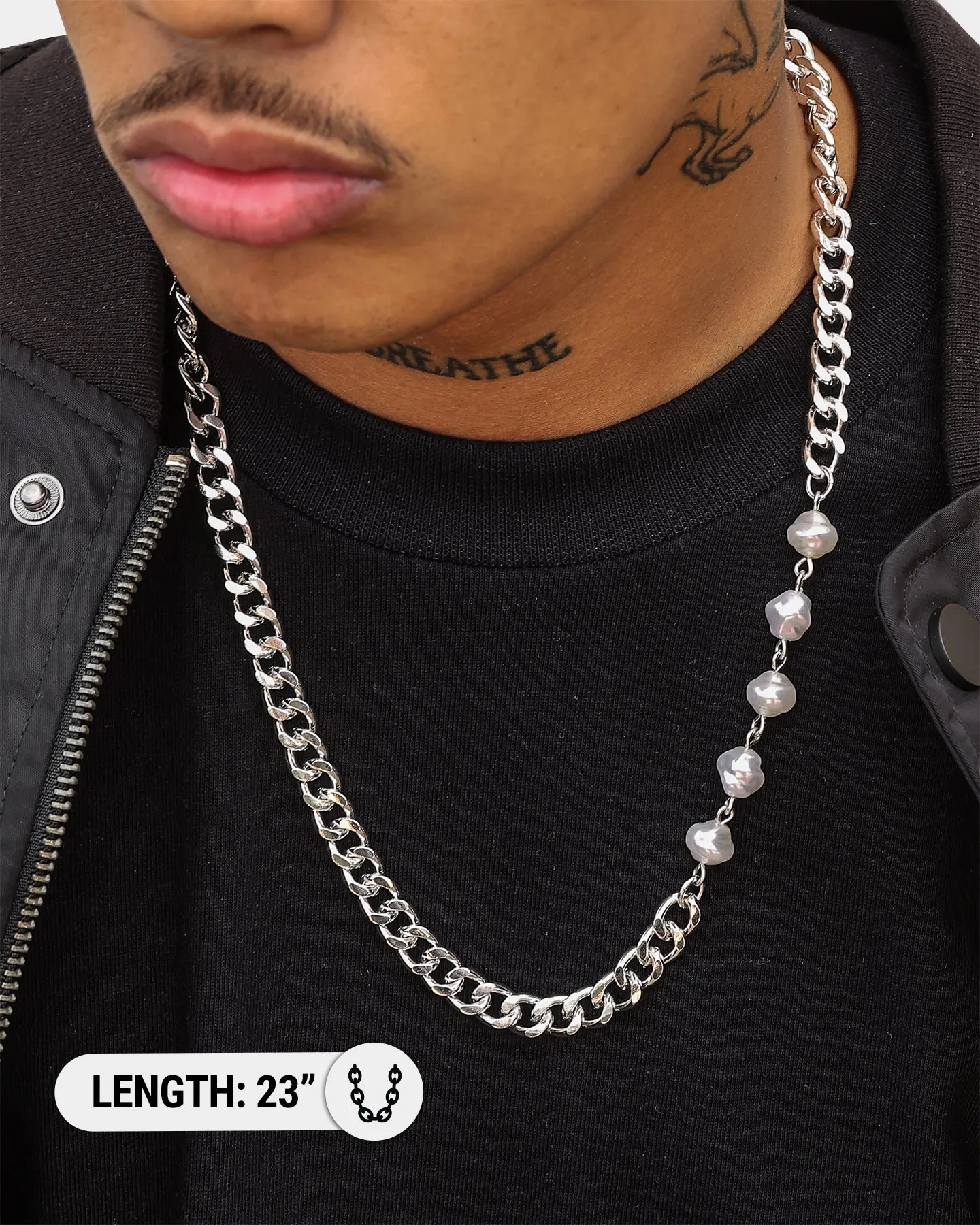 Wild for the Weekend Curb Chain Necklace Silver