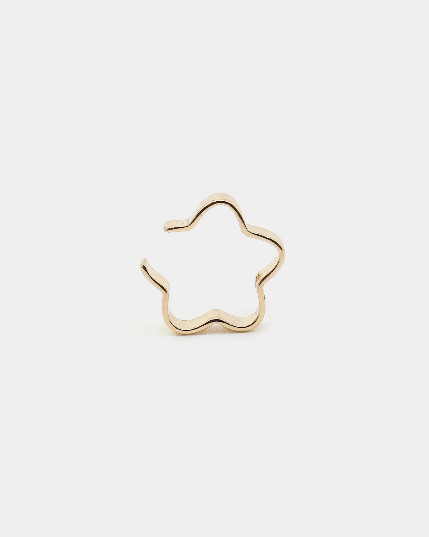 Wild For The Weekend Flower Ear Cuff Gold