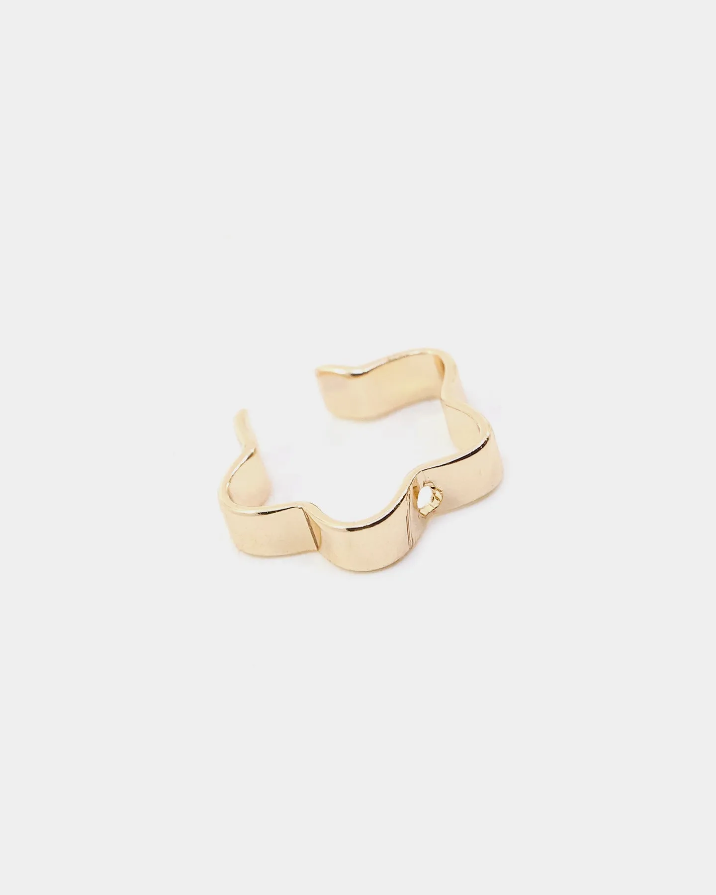 Wild For The Weekend Flower Ear Cuff Gold