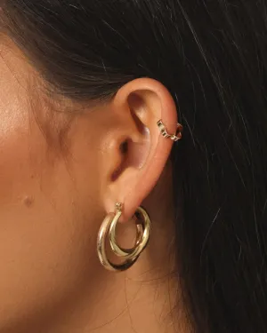 Wild For The Weekend Flower Ear Cuff Gold