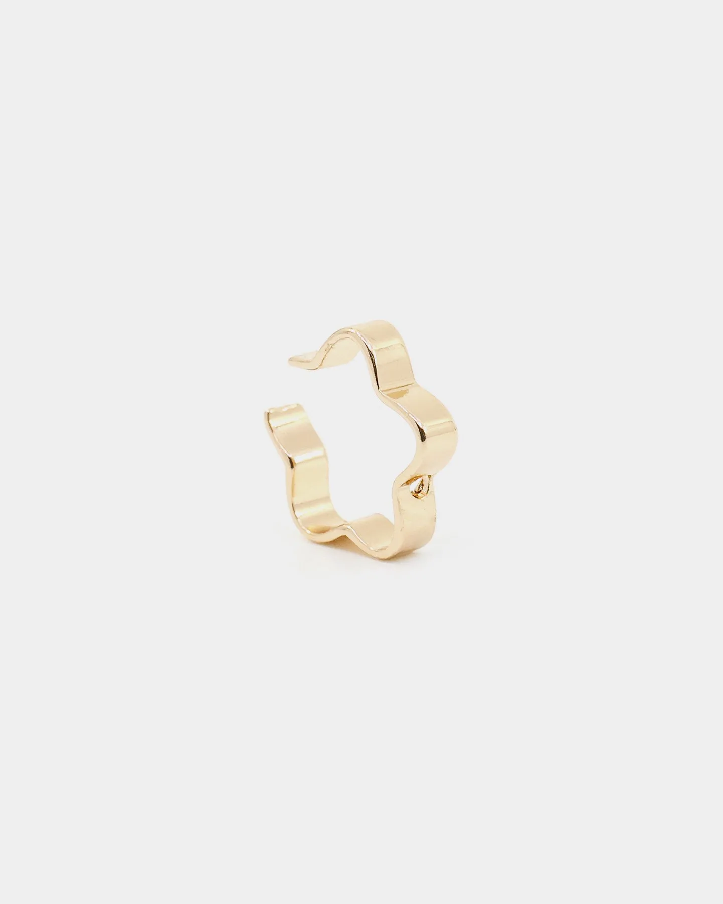 Wild For The Weekend Flower Ear Cuff Gold