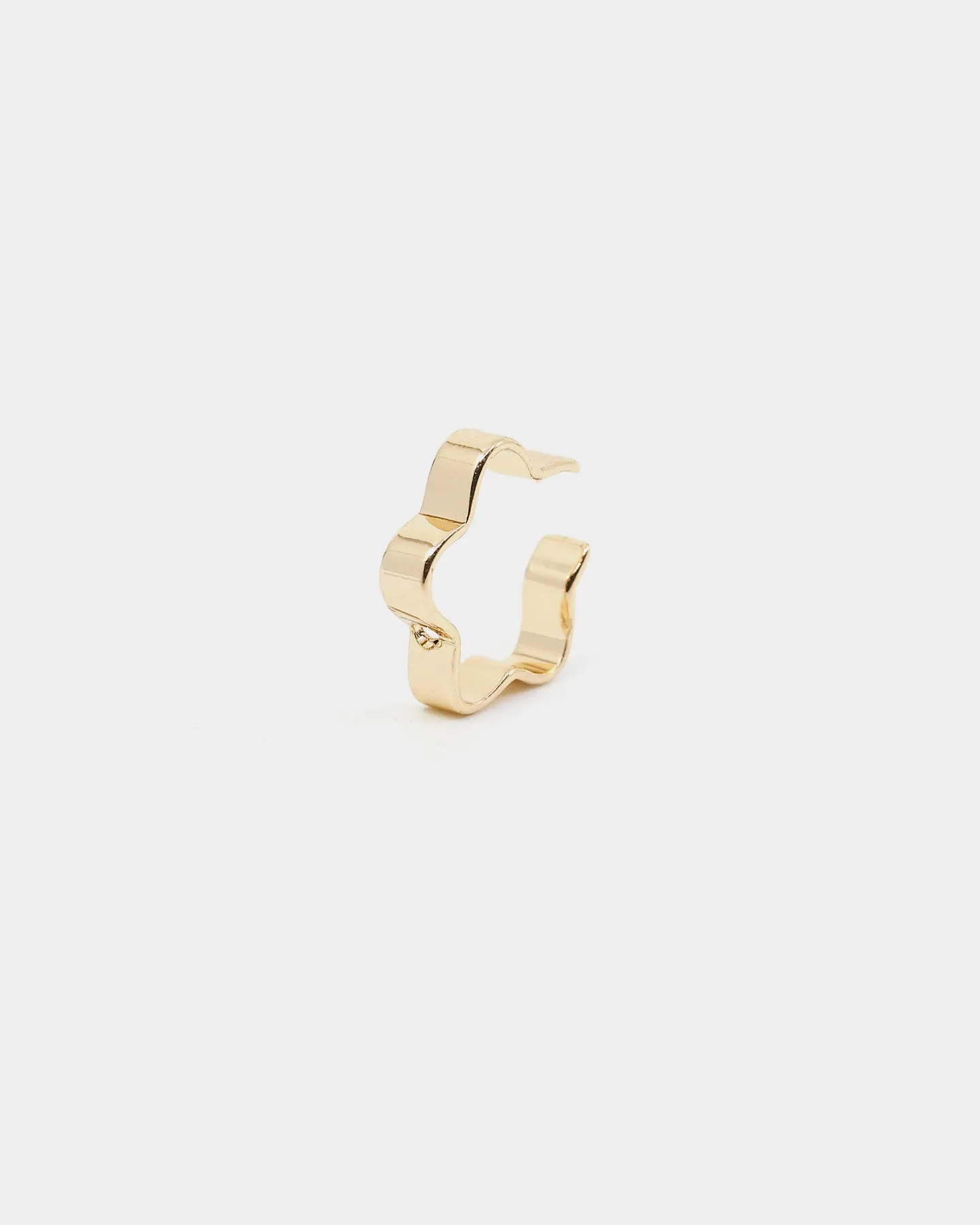 Wild For The Weekend Flower Ear Cuff Gold