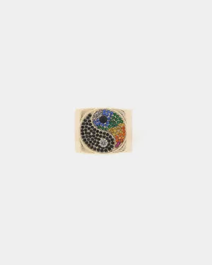 Wild For The Weekend Freerider Ying Yang Ring (Large) Gold