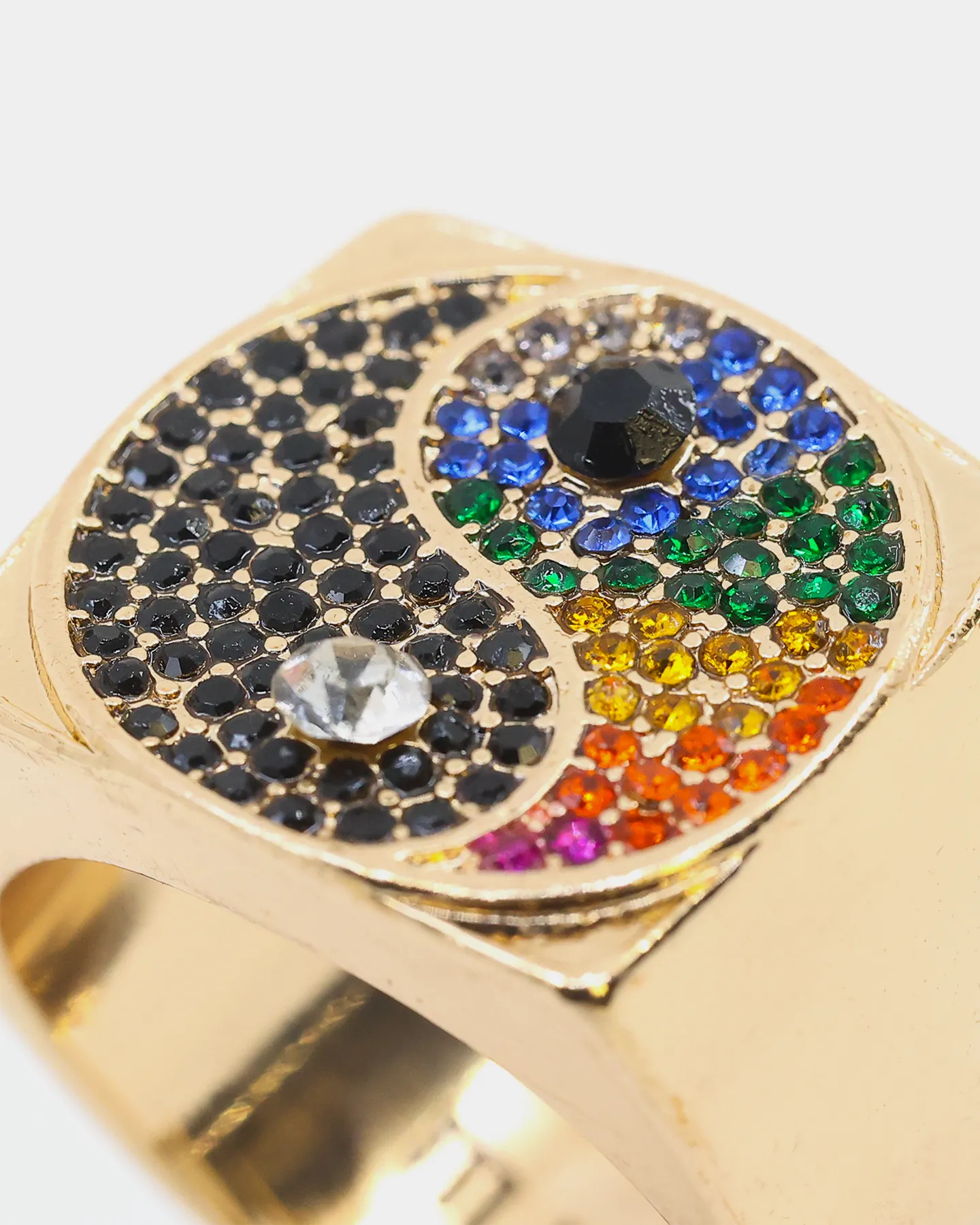 Wild For The Weekend Freerider Ying Yang Ring (Large) Gold