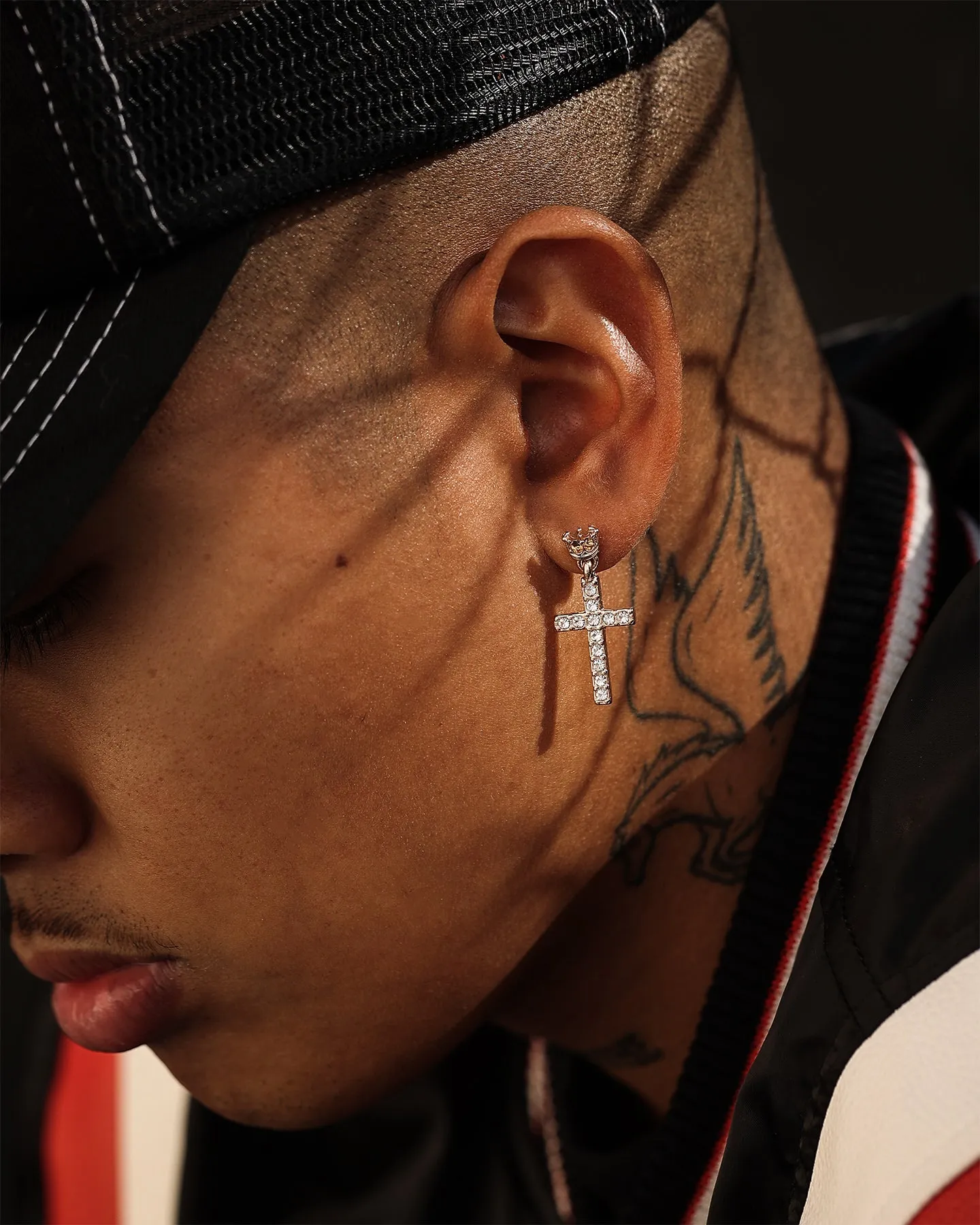 Wild For The Weekend Heaven Sent Crown Cross Earrings Gold
