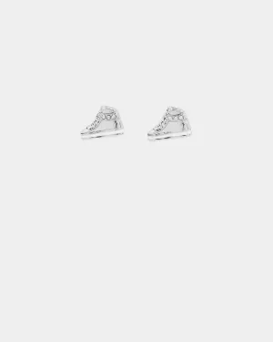 Wild For The Weekend High Top Stud Earrings Silver