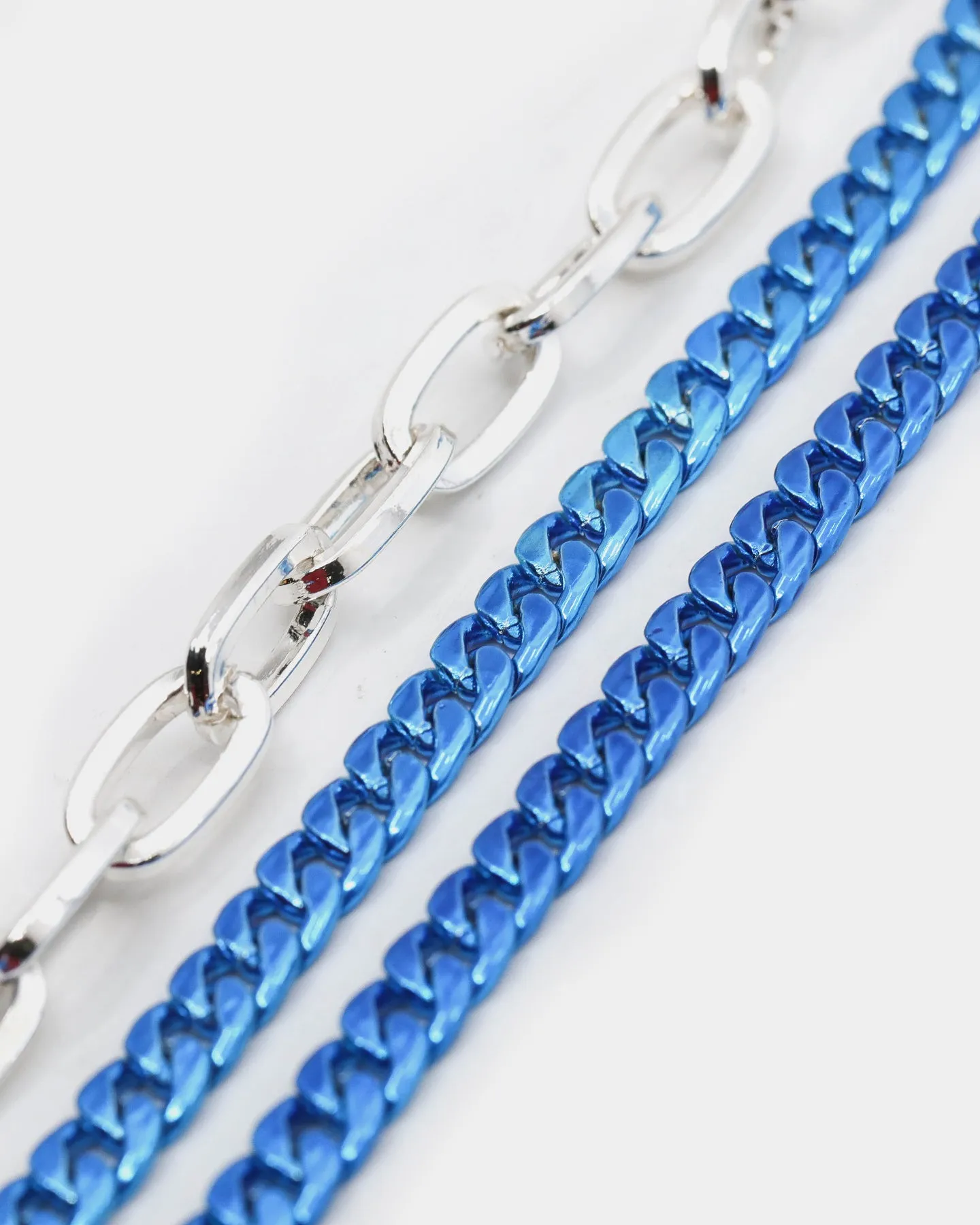 Wild for the Weekend Mixed Chain Necklace Silver