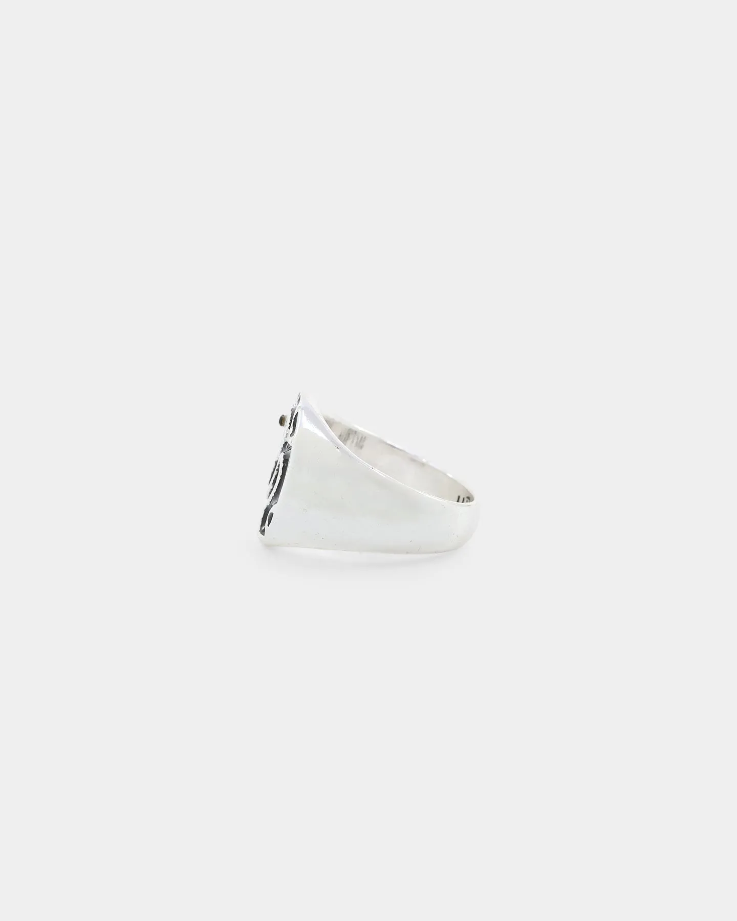 Wild for the Weekend Serpentine Dragon Signet Ring Silver