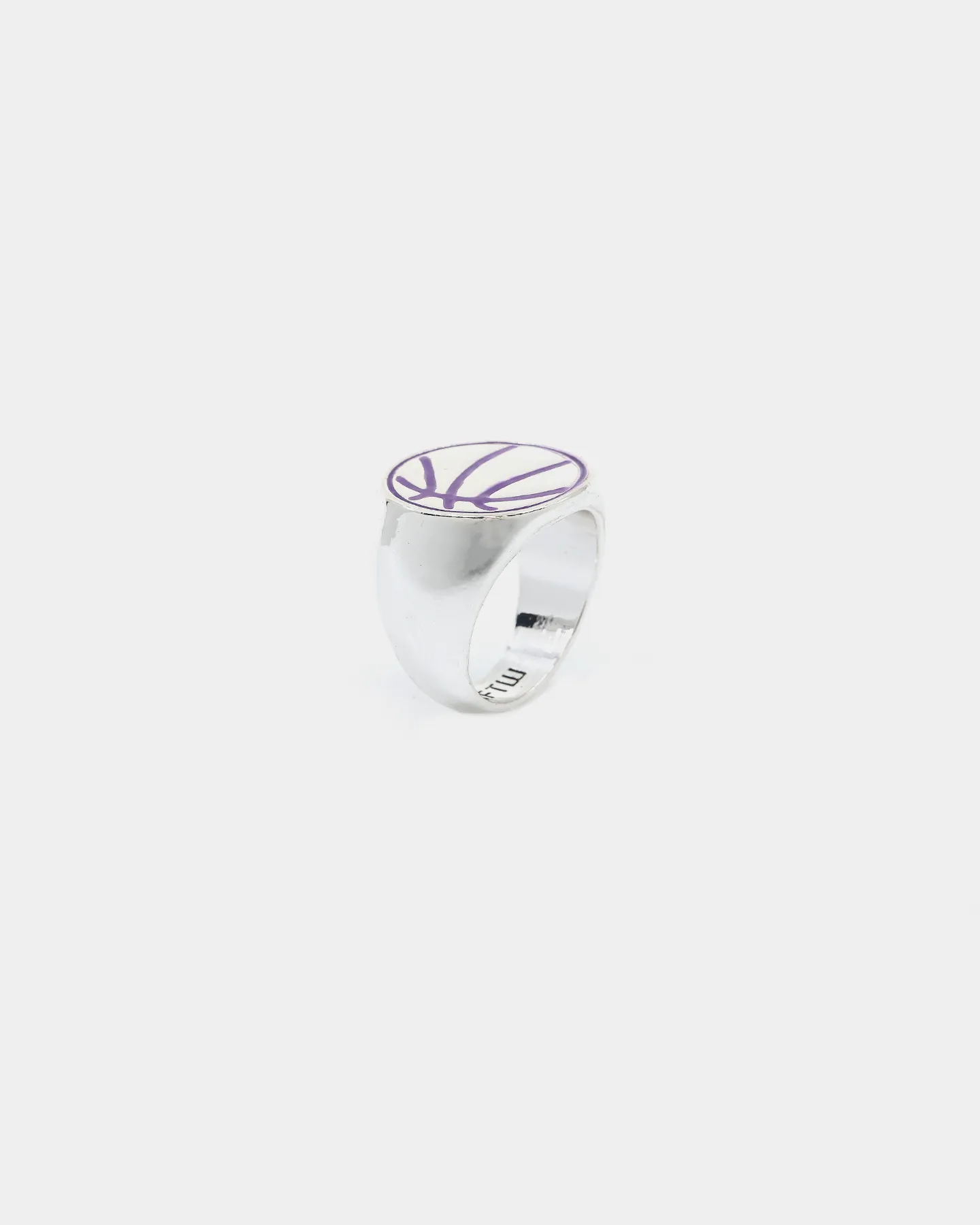 Wild For The Weekend Slam Dunk Basketball Ring (Large) Silver