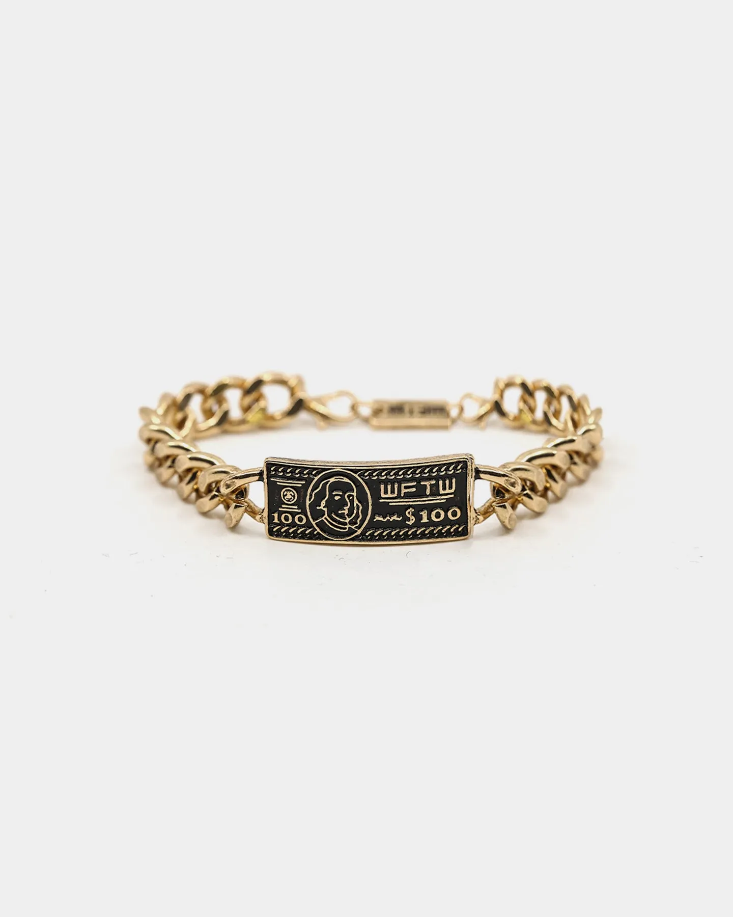 Wild for the Weekend Stick or Twist Dollar Bill Bracelet Gold