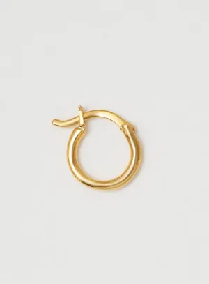 Wire Shiny 14K Gold Plated 12 mm Hoop