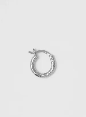 Wire Structured Silver 10 mm Hoop