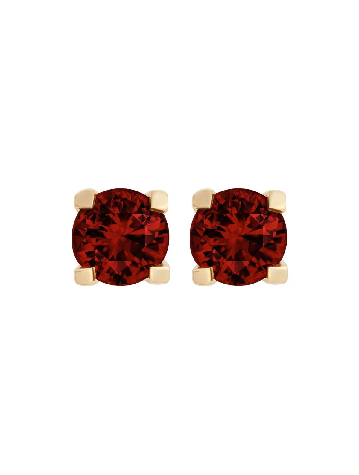 Your Way N°4 18K Gold Studs w. Garnet